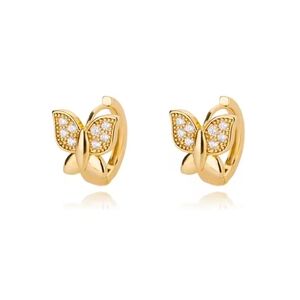 Elegant Gold Butterfly Earrings Stainless Steel